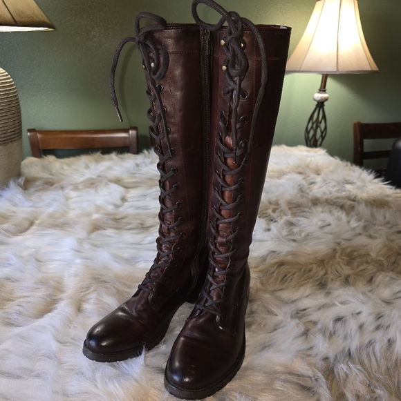 Frye Melissa Tall Lace Up Boots - Picture 10 of 10